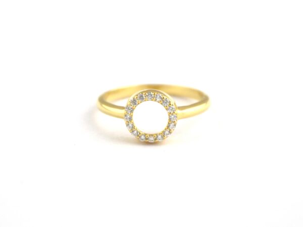 Diamond Halo Karma 14k Gold Ring