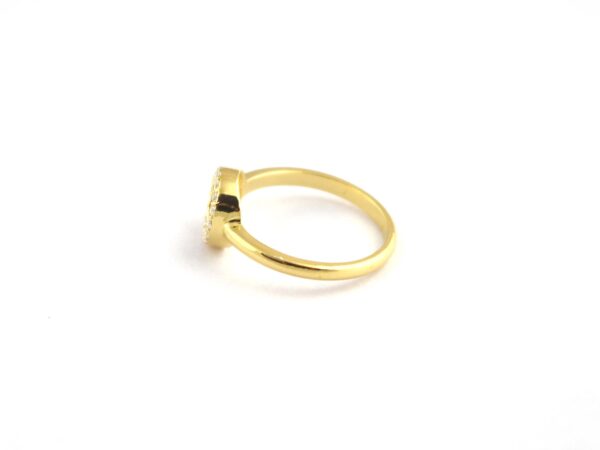 Diamond Halo Karma 14k Gold Ring - Image 5