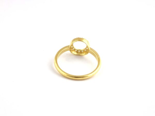 Diamond Halo Karma 14k Gold Ring - Image 6