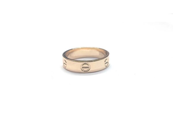 14k Solid Gold Love Ring For Her Unisex Screw Ring - Image 2