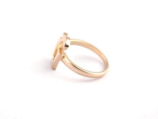 14k Rose Gold G Alphabet Solid Yellow Gold Letter G Ring - Image 6