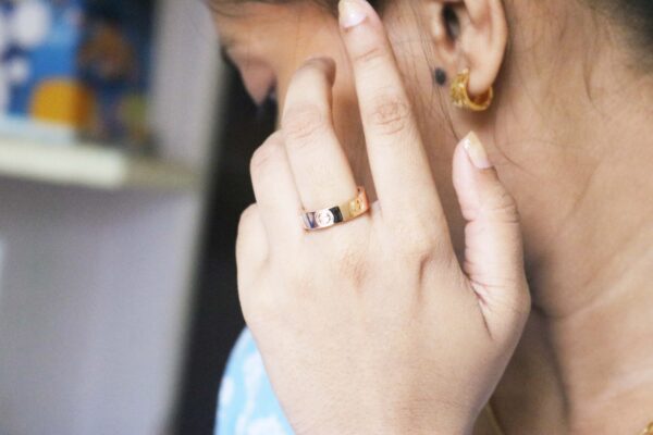 14k Solid Gold Love Ring For Her Unisex Screw Ring