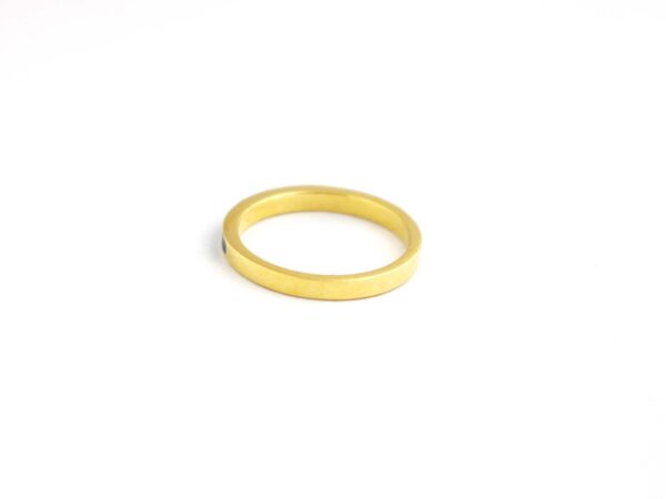 14k Rose Gold Black Enamel Band Ring For Her - Image 8
