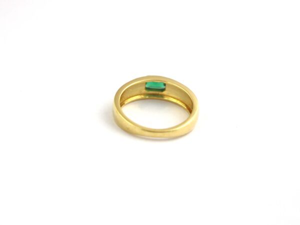 Natural Emerald Octagon 14k Yellow Gold May Birthstone Wedding Ring - Image 11