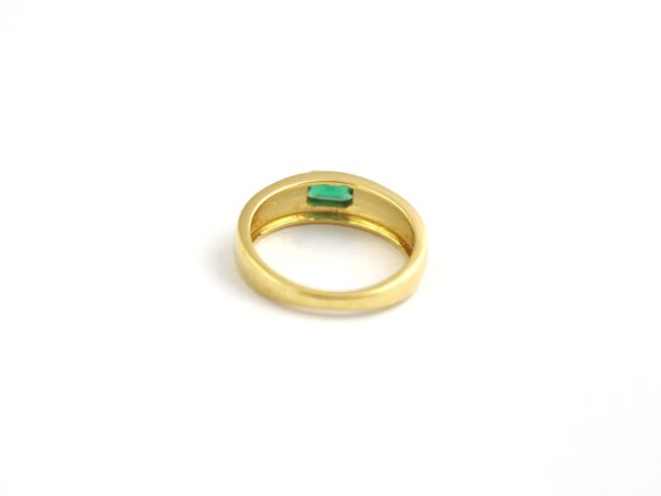 Natural Emerald Octagon 14k Yellow Gold May Birthstone Wedding Ring - Image 12