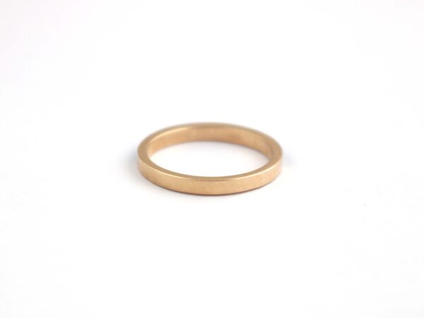 14k Rose Gold Blue Enamel Wedding Band Ring - Image 7