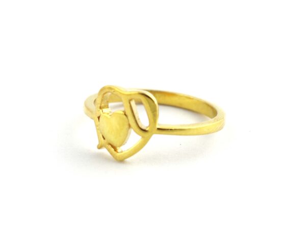 14k Solid Gold Heart Shape Ring For Love - Image 3