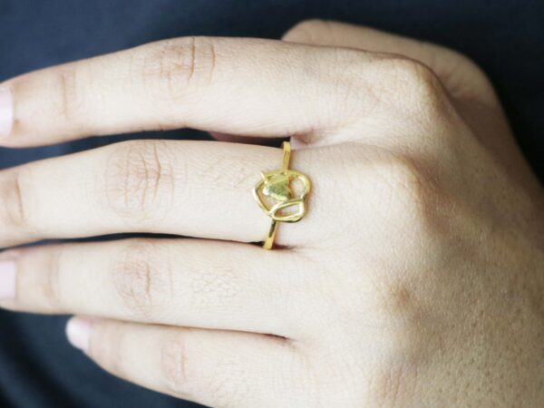 14k Solid Gold Heart Shape Ring For Love - Image 7