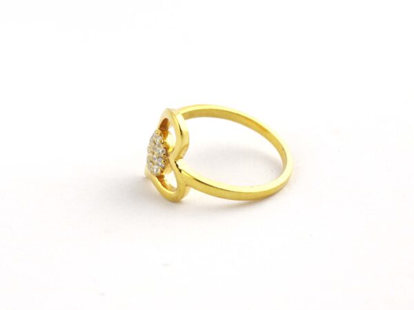 14k Solid Gold Heart Diamond Engagement Ring For Her - Image 6