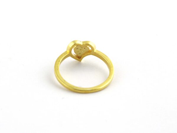 14k Solid Gold Heart Diamond Engagement Ring For Her - Image 8