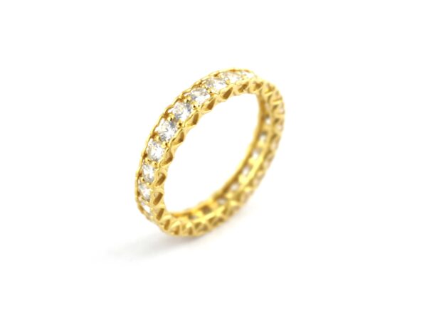 14k Gold Eternity Diamond Engagement Ring For Women - Image 9