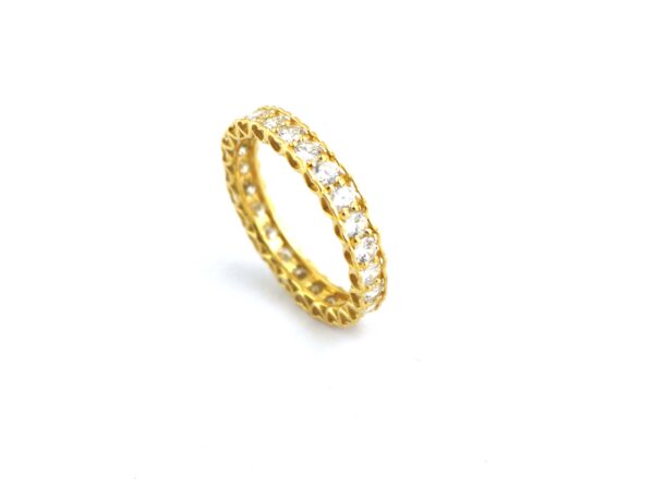 14k Gold Eternity Diamond Engagement Ring For Women - Image 3