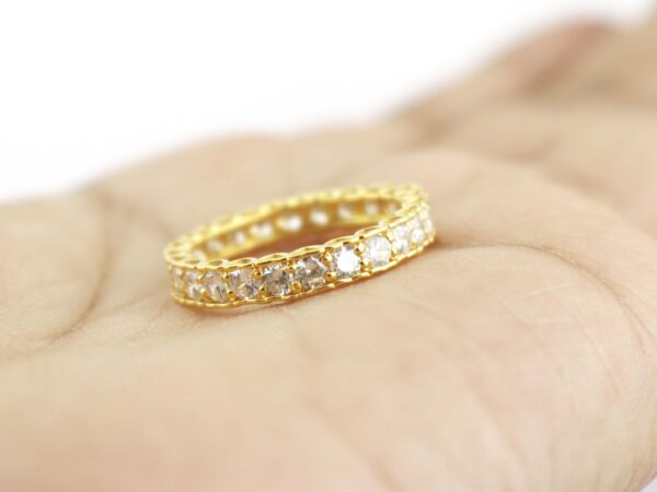 14k Gold Eternity Diamond Engagement Ring For Women - Image 8