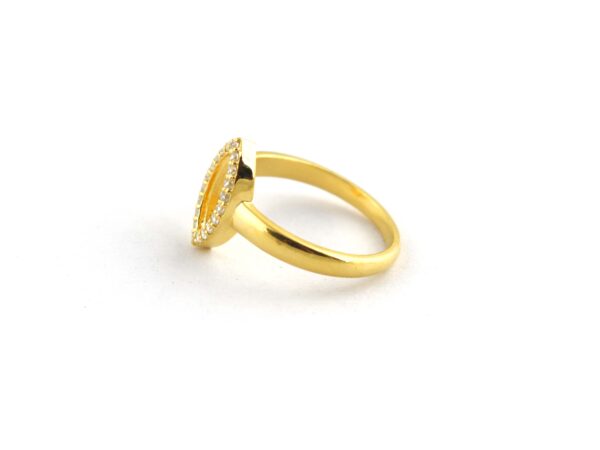 Diamond Marquise Dainty 14k Solid Gold Ring For Her - Image 6