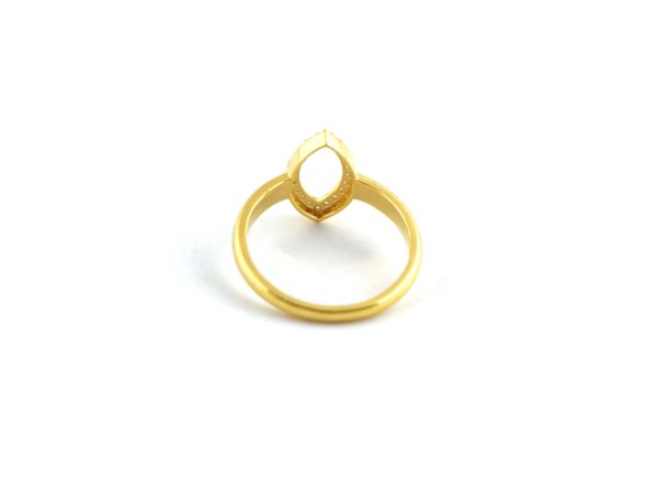 Diamond Marquise Dainty 14k Solid Gold Ring For Her - Image 11