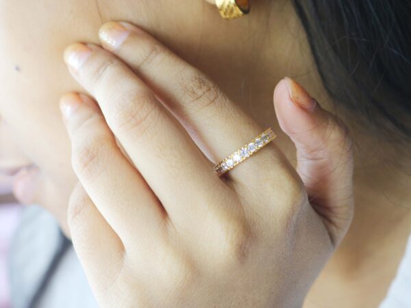 14k Gold Eternity Diamond Engagement Ring For Women - Image 2