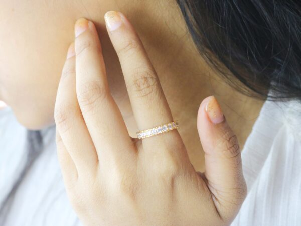14k Gold Eternity Diamond Engagement Ring For Women