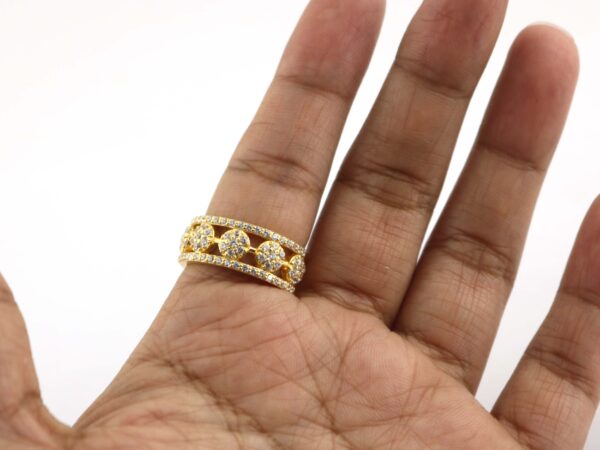 14k Solid Gold Diamond Cluster Ring For Her - Image 6