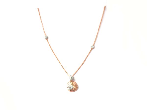 Natural Diamond 14k Rose Gold Chain Necklace For Her - Image 8