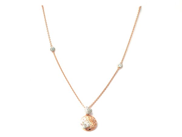 Natural Diamond 14k Rose Gold Chain Necklace For Her - Image 6