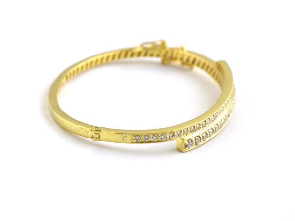 18k Solid Yellow Gold Real Diamond Bracelet For Women Anniversary Gift - Image 11