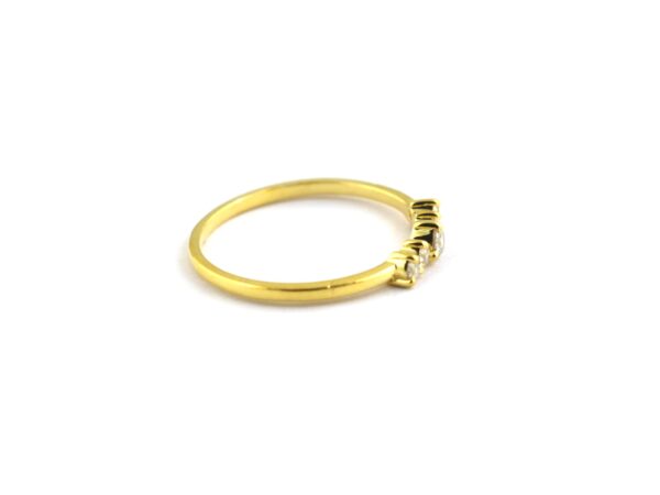 Real Diamond 18k Yellow Gold Minimalist Dainty Engagement Ring - Image 11