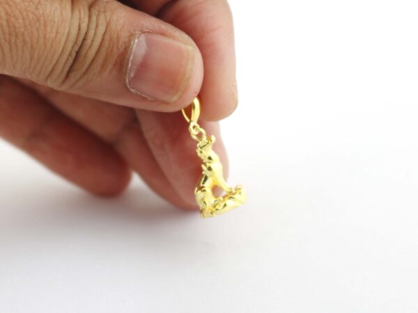 Dog Charm 14k Yellow Gold Animal Lover Pendant Necklace - Image 11