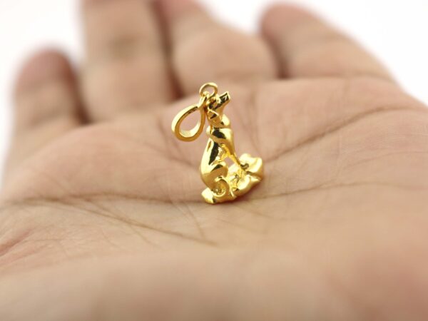 Dog Charm 14k Yellow Gold Animal Lover Pendant Necklace - Image 6