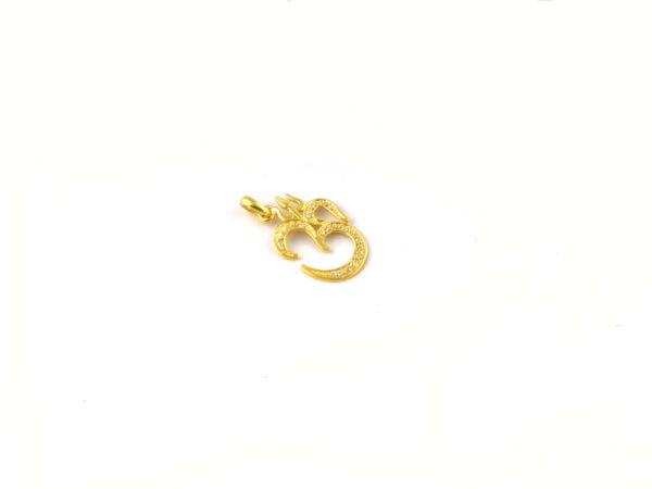 Diamond 14k Solid Gold Om Symbol Charm Necklace Sound of Universe Pendant - Image 8