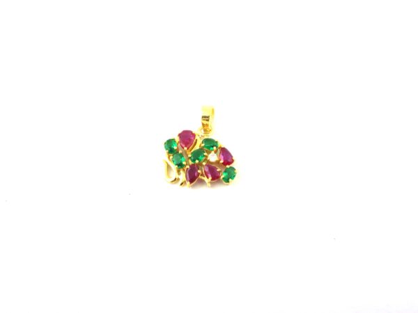 Ruby Emerald 14k Yellow Gold Elephant Animal Lover Pendant Necklace - Image 10
