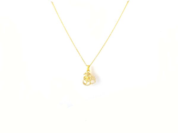 Natural Diamond Om with Ganesha Religious Pendant Necklace Gift For Her - Image 7