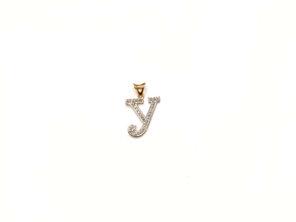 Natural Diamond Alphabet 14k Gold Pendant - Custom Name Alphabet Pendant Gift - Image 10