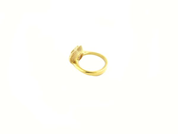18k Solid Yellow Gold Love Heart with Bow Ring For Women Gift - Image 10