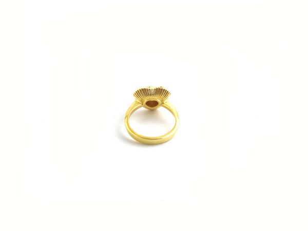 18k Solid Yellow Gold Love Heart with Bow Ring For Women Gift - Image 11