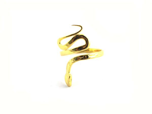 14k Yellow Solid Gold Snake Ring - Animal Lover Jewelry - Ring For Her - Image 6