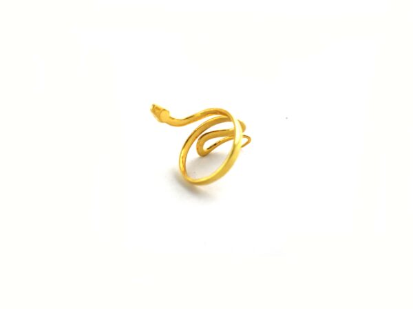 14k Yellow Solid Gold Snake Ring - Animal Lover Jewelry - Ring For Her - Image 4