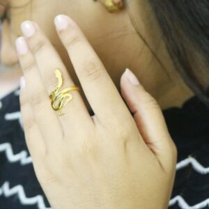 14k Yellow Solid Gold Snake Ring - Animal Lover Jewelry - Ring For Her