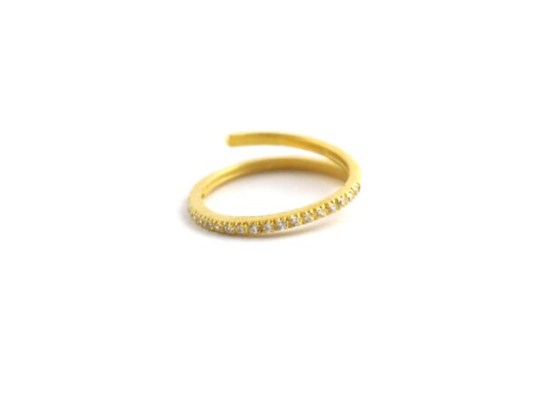 Diamond Stacking 14k Yellow Gold Minimalist Engagement Ring For Her - Image 9