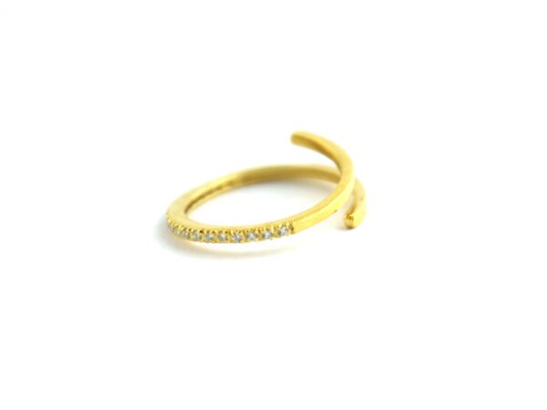Diamond Stacking 14k Yellow Gold Minimalist Engagement Ring For Her - Image 8