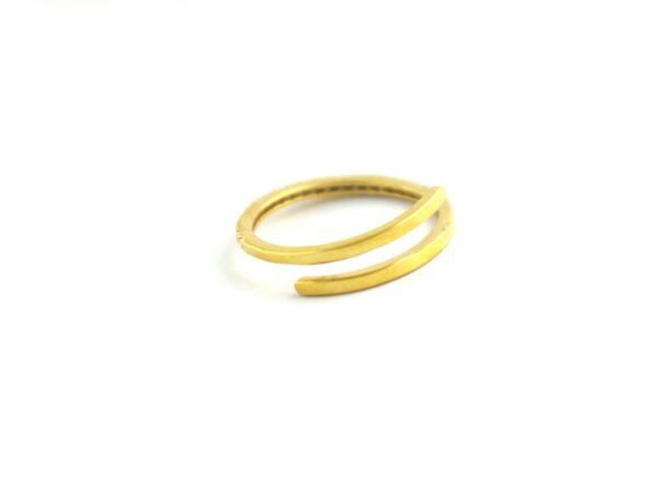 Diamond Stacking 14k Yellow Gold Minimalist Engagement Ring For Her - Image 7