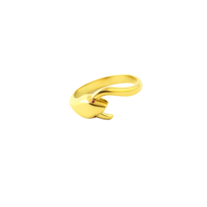 Natural Ruby 14k Yellow Gold Snake Animal Ring For Women - Graduation Gift For Her