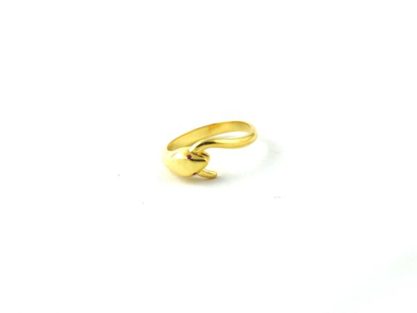 Natural Ruby 14k Yellow Gold Snake Animal Ring For Women - Graduation Gift For Her - Image 7