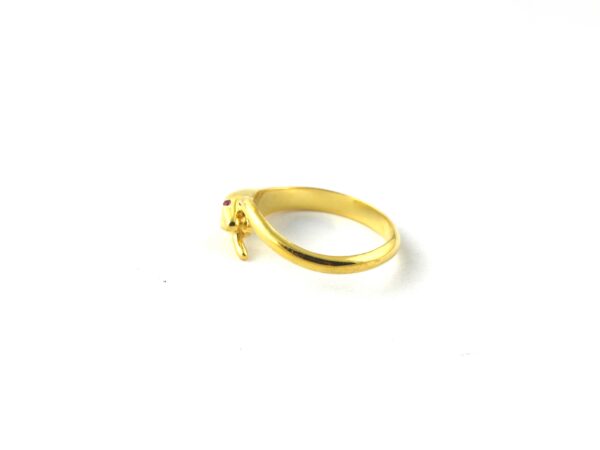 Natural Ruby 14k Yellow Gold Snake Animal Ring For Women - Graduation Gift For Her - Image 8