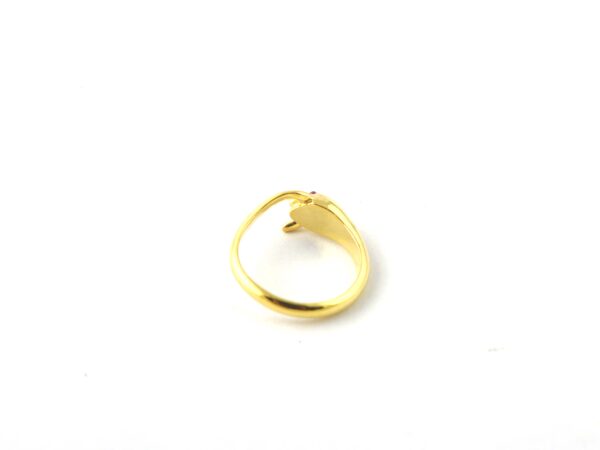 Natural Ruby 14k Yellow Gold Snake Animal Ring For Women - Graduation Gift For Her - Image 10