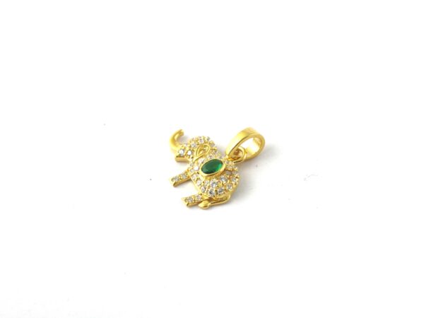 Natural Emerald with Diamond Elephant Pendant Necklace Gift For Women - Image 8