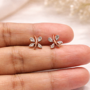 Butterfly Studs - 925 Sterling Silver Rose Gold Dainty Earrings - Minimalist Jewelry Gift For Her - Gift For Mom