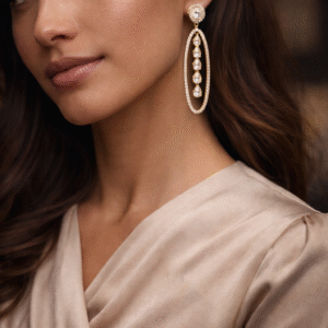 Dangle Earrings - Diamond Drop Oval Earrings For Women - 925 Sterling Silver Jewelry Gift