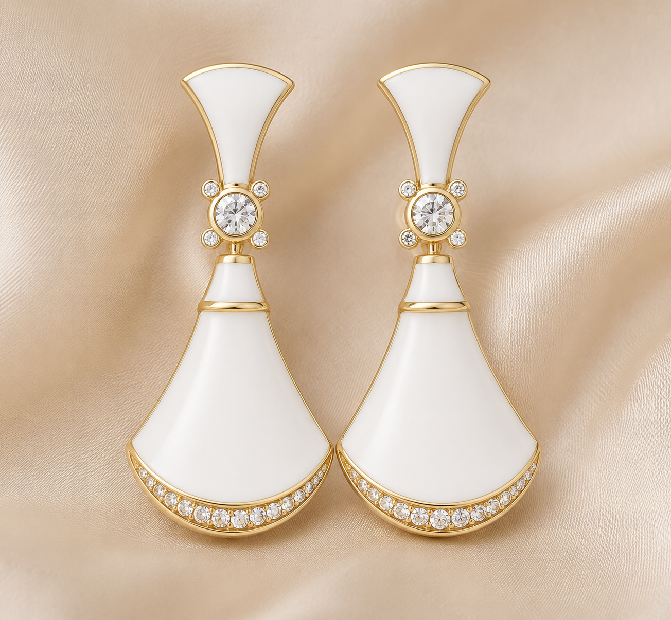 White Enamel Stud 925 Sterling Silver Handmade Elegant Earrings For Women Jewelry - Anniversary Gift - Image 6