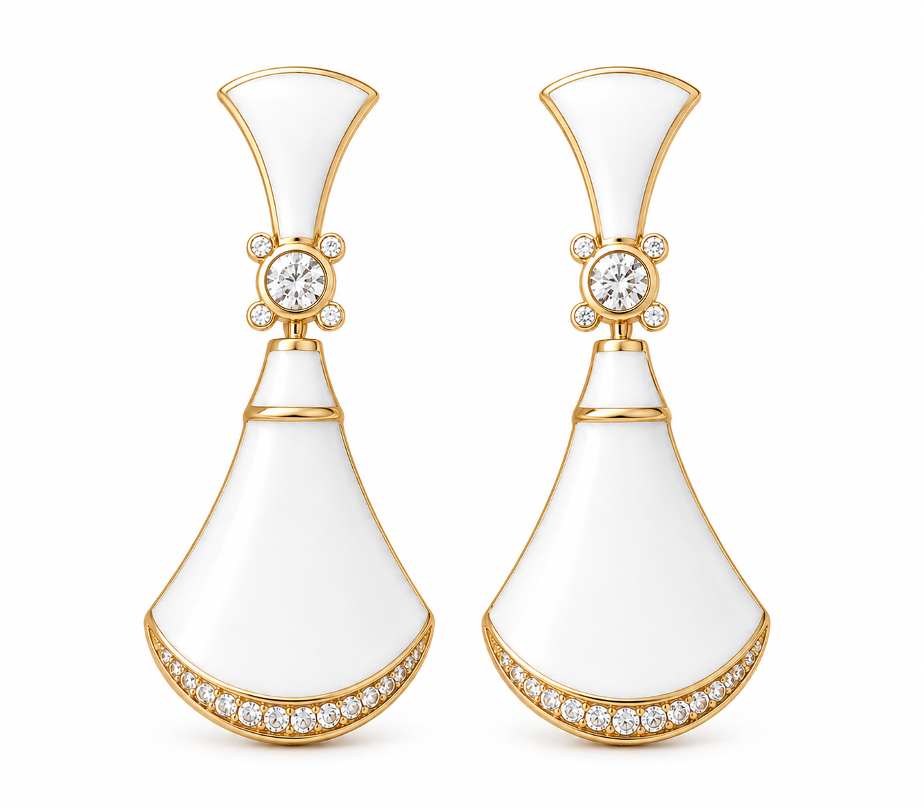 White Enamel Stud 925 Sterling Silver Handmade Elegant Earrings For Women Jewelry - Anniversary Gift - Image 4