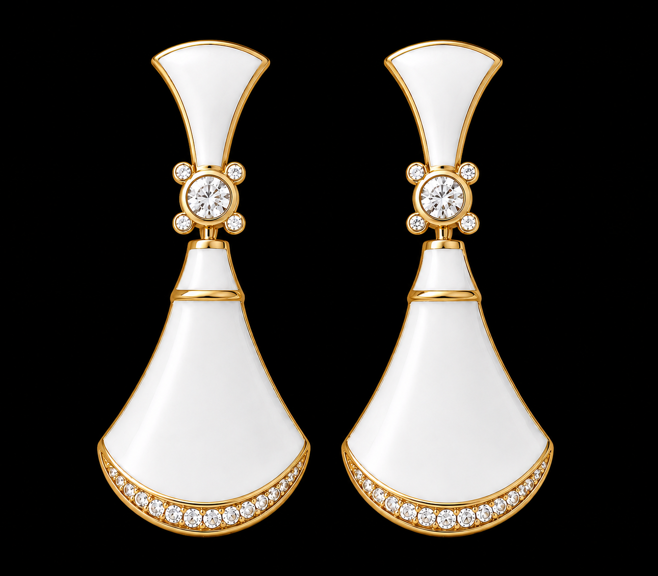 White Enamel Stud 925 Sterling Silver Handmade Elegant Earrings For Women Jewelry - Anniversary Gift - Image 2